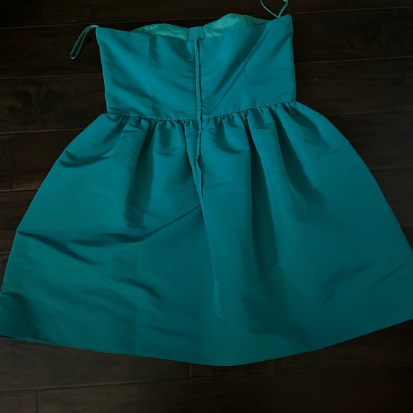 Pre own RED VALENTINO big bow teal strapless dress - Picture 4 of 7